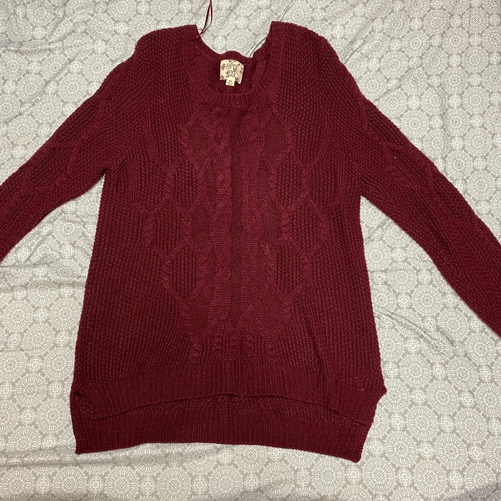 Burgundy sweater